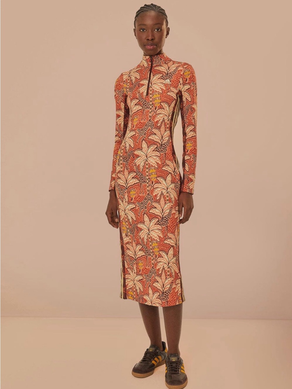 Adidas FARM RIO Tropical Print Midi Dress